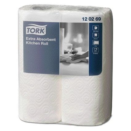 Tork -  Keukenrol 2-laags 64 vel wit 120269 | 12 stuks