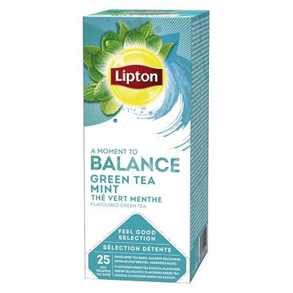 Lipton -  Thee  balance green tea mint 25x1.5gr