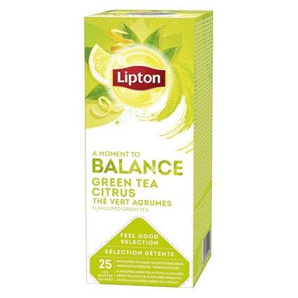 Lipton -  Thee  balance green tea citrus 25x1.5gr