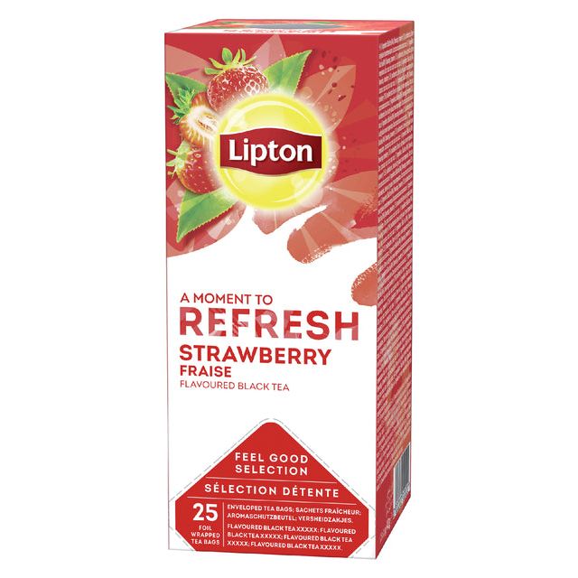 Lipton - thé lipton rafraîchir la fraise 25x1,5gr