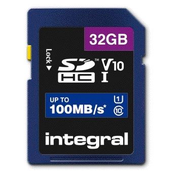 Integral -  INSDH32G-100V10 flashgeheugen 32 GB SD UHS-I