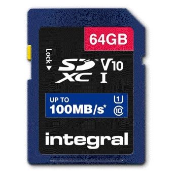 Intégral - Carte mémoire SDXC V10 64 Go