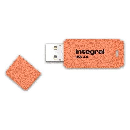 Integral -  INFD64GBNEONOR3.0 USB flash drive 64 GB USB Type-A 3.2 Gen 1 (3.1 Gen 1) Oranje