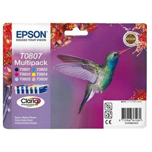 Epson -  Inktcartridge  t0807 zwart + 5 kleuren