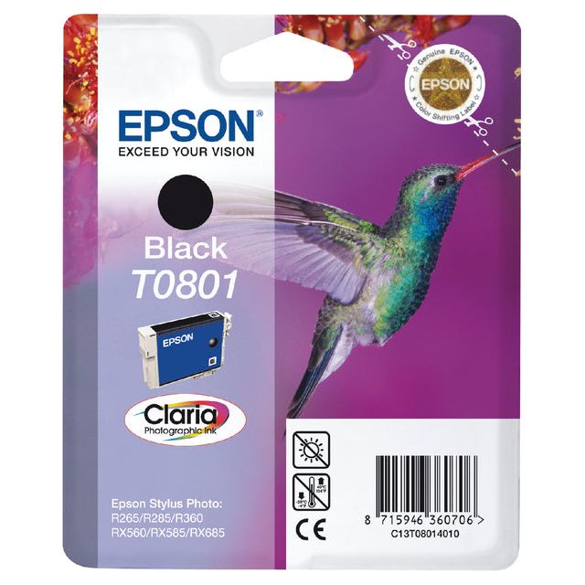 Epson - Inktcartridge epson t0801 zwart