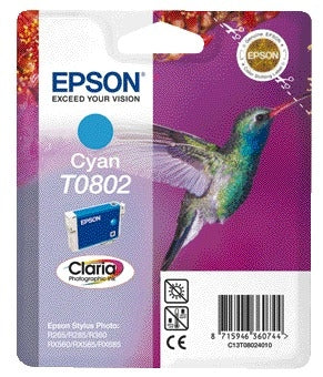 Epson - Cartouche d'encre T0802 bleue