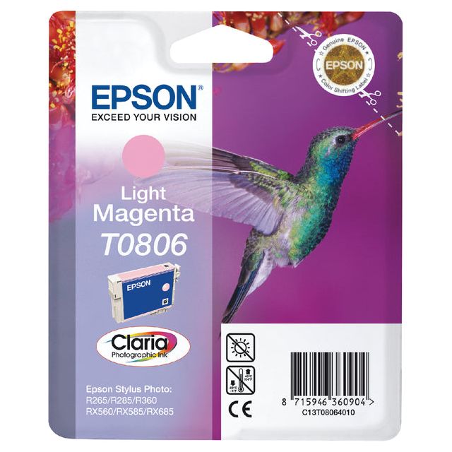 EPSON - Cartouche d'encre Epson T0806 rouge clair