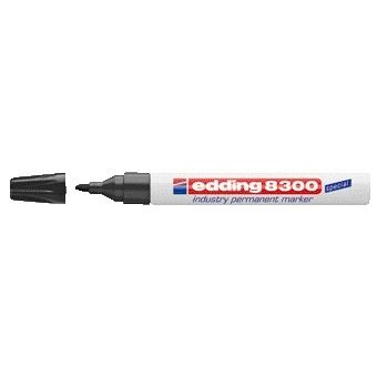Edding - Filzstift 8300 Industrie rund 1,5-3mm schwarz | 10 Stück
