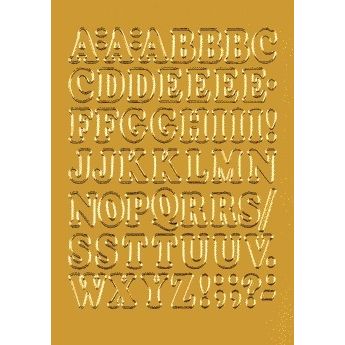 HERMA - Etiquette 4183 lettres 12mm A-Z feuille d'or 50 pièces