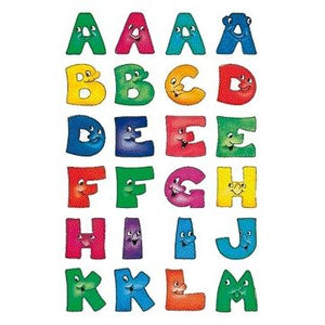 HERMA -  Etiket  4194 28mm letters a-z gezichten 48st