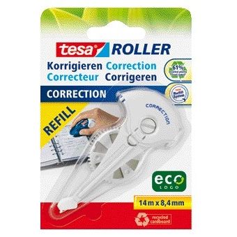 Tesa - Recharge correctrice ® ​​ecoLogo® 14mx8,4mm sur blister | 5 pièces