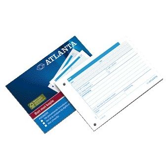 Atlanta -  Bonboekje Djois met 2 kopieën carbon A6 wit