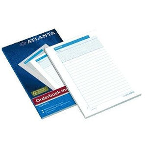 Atlanta -  Orderboek Djois 185x110mm 50x2vel met carbon wit