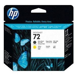 HP - Tête d'impression c9384a 72 jaune + noir mat