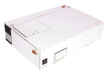 CleverPack - Boîte à colis postale 5 430x300x90mm blanc pack de 25 pièces