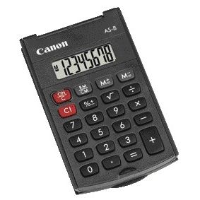 Canon -  AS-8 calculator Pocket Rekenmachine met display Grijs