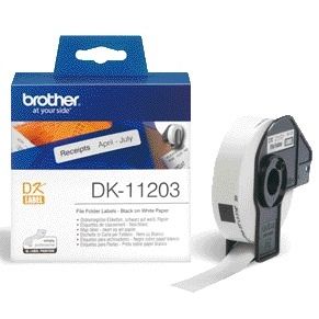 Brother - Classeur Etiket DK-11203 pour cartes de visite 17x87mm 1 rouleau de 300 pièces blanc