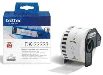 Brother -  Etiket DK-22223 doorlopend 50mm 1 rol á 30m wit | 3 stuks