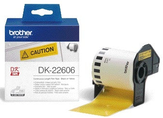 Brother - Etiquette DK-22606 continue 62mm 1 rouleau de 15m jaune | 3 pièces