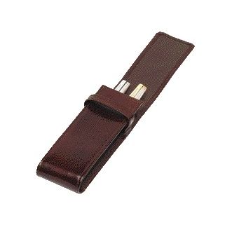 Van der Spek - Trousse 322 2 pièces cuir de buffle marron