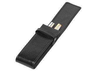 Van der Spek - Federmäppchen 322 2-teiliges Büffelleder schwarz