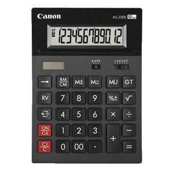 Canon -  AS-2200 calculator Desktop Rekenmachine met display Zwart