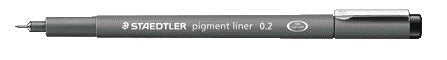 Staedtler -  Fineliner pigment 308 0.2mm zwart | 10 stuks