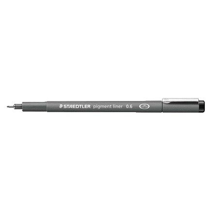 Staedtler - Fineliner Pigment 308 noir 0.6mm | 10 pièces