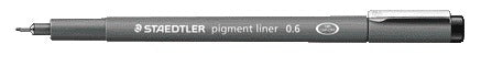 Staedtler - Fineliner Pigment 308 noir 0.6mm