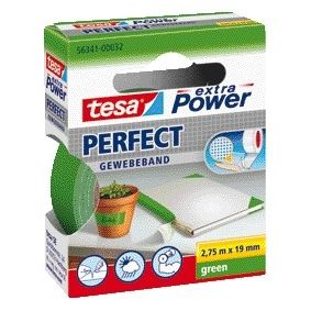 Tesa - Textile® extra Power Perfect 2,75mx19mm grün | 10 Stück