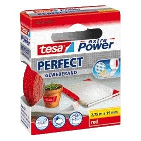Tesa - Textile ® extra Power Perfect 2,75mx19mm rouge | 10 pièces