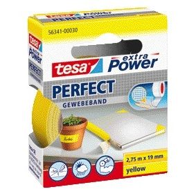 Tesa - Textile ® extra Power Perfect 2,75mx19mm jaune | 10 pièces