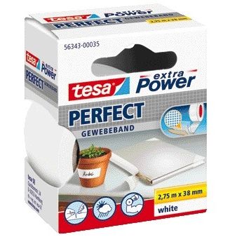 Tesa - Textile ® extra Power Perfect 2,75mx38mm blanc | 6 pièces