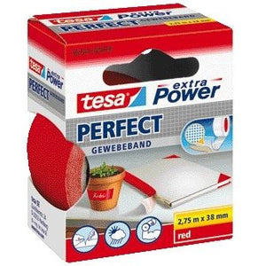 Tesa -  Textiele perfect 2.75mx38mm rood | 6 stuks