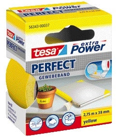 Tesa -  Textiele perfect 2.75mx38mm geel | 6 stuks