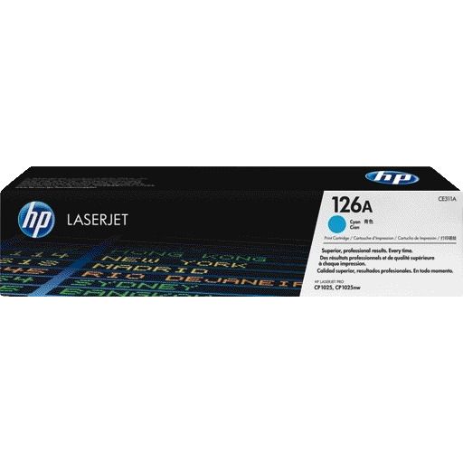 HP - Tonerkartusche ce311a 126a blau