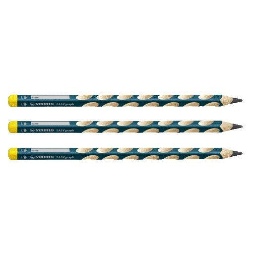 Stabilo - Bleistift Easygraph Graphit 321 HB für Linkshänder | 6 Stück