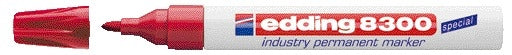 Edding - Feutre 8300 Industry rond 1,5-3mm rouge | 10 pièces