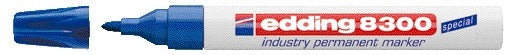Edding -  Viltstift  8300 industrie rond 1-3mm blauw | 10 stuks