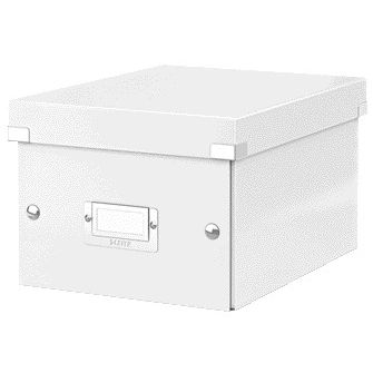 Leitz - Boîte de rangement Click Store WOW petit carton recyclé 220x160x282mm blanc