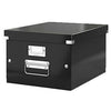Leitz - Boîte de rangement Click Store WOW moyen carton recyclé 281x200x370mm noir