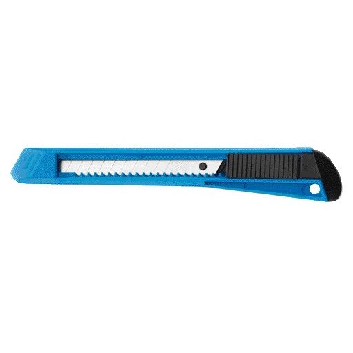 Westcott - Couteau de bureau 9mm avec fermeture coulissante bleu