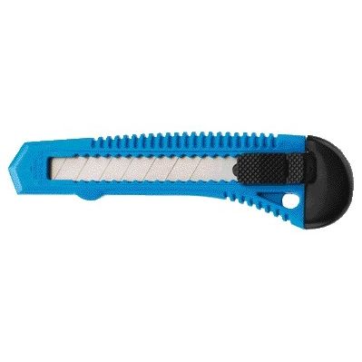 Westcott - Couteau de bureau 18mm avec fermeture coulissante bleu