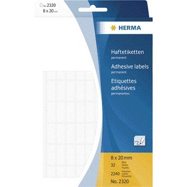 HERMA - Etiquette 2320 8x20mm blanc 2240 pièces
