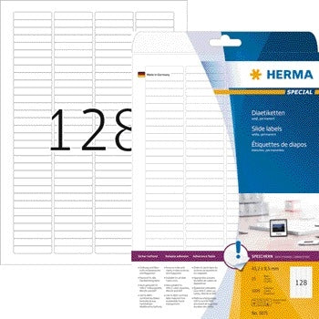HERMA -  Etiket  5071 43.2x8.5mm dia wit 3200st | 32 stuks