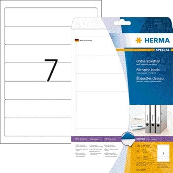 HERMA -  Rugetiket  5090 smal 38x192mm zelfklevend wit