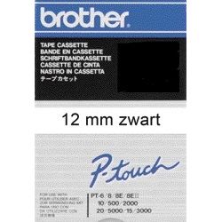 Brother - Labele P-touch TC-201 standard 12mm noir sur blanc