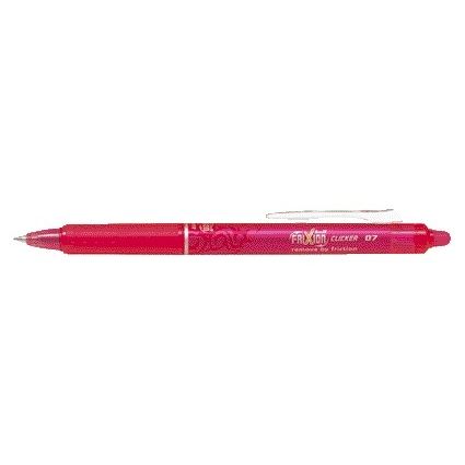 Pilot -  Rollerpen  friXion clicker medium roze | 12 stuks