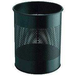 Durable - Corbeille à papier 3310-01 15 litres perforation 165mm noir