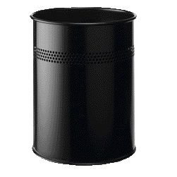 Durable - Corbeille à papier 3300-01 15 litres perforation 30mm noir